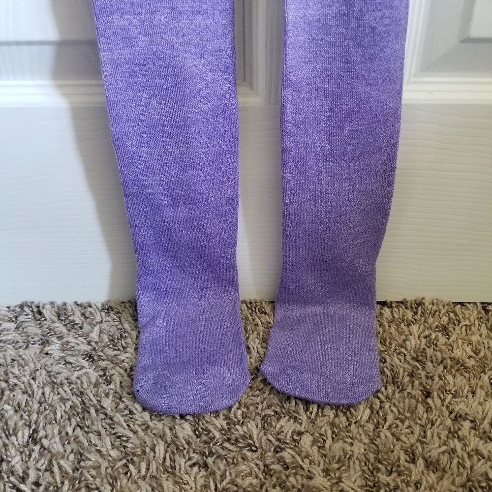 Target Girl's Tights 7-10 Purple Pink Bunny Glasses New Cute Scene Stretch